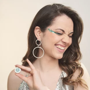 paillettes bleues et vertes 2